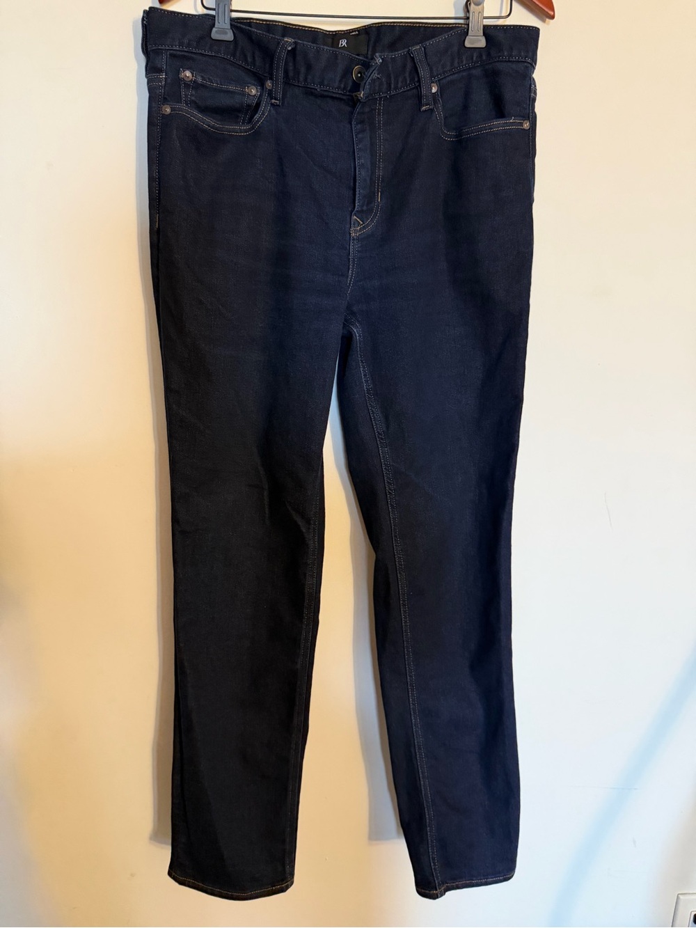 Banana Republic Dark Navy Straight-Leg Jeans